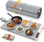 Electric Rollable Food Warming Mat - Smart Silicone Heating Mat for Keeping Food Hot